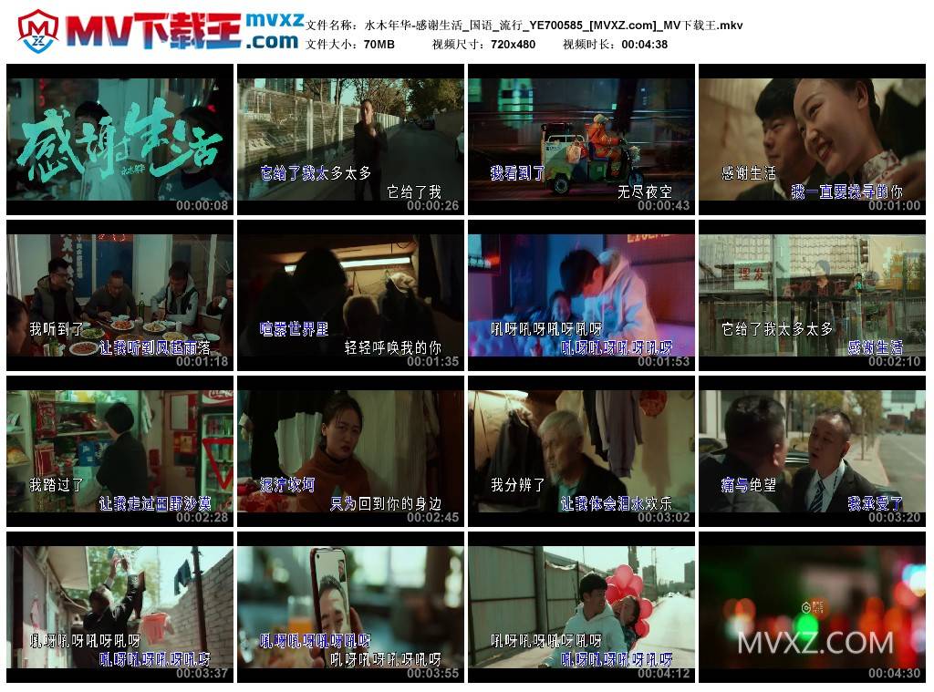 水木年华-感谢生活_国语_流行_YE700585